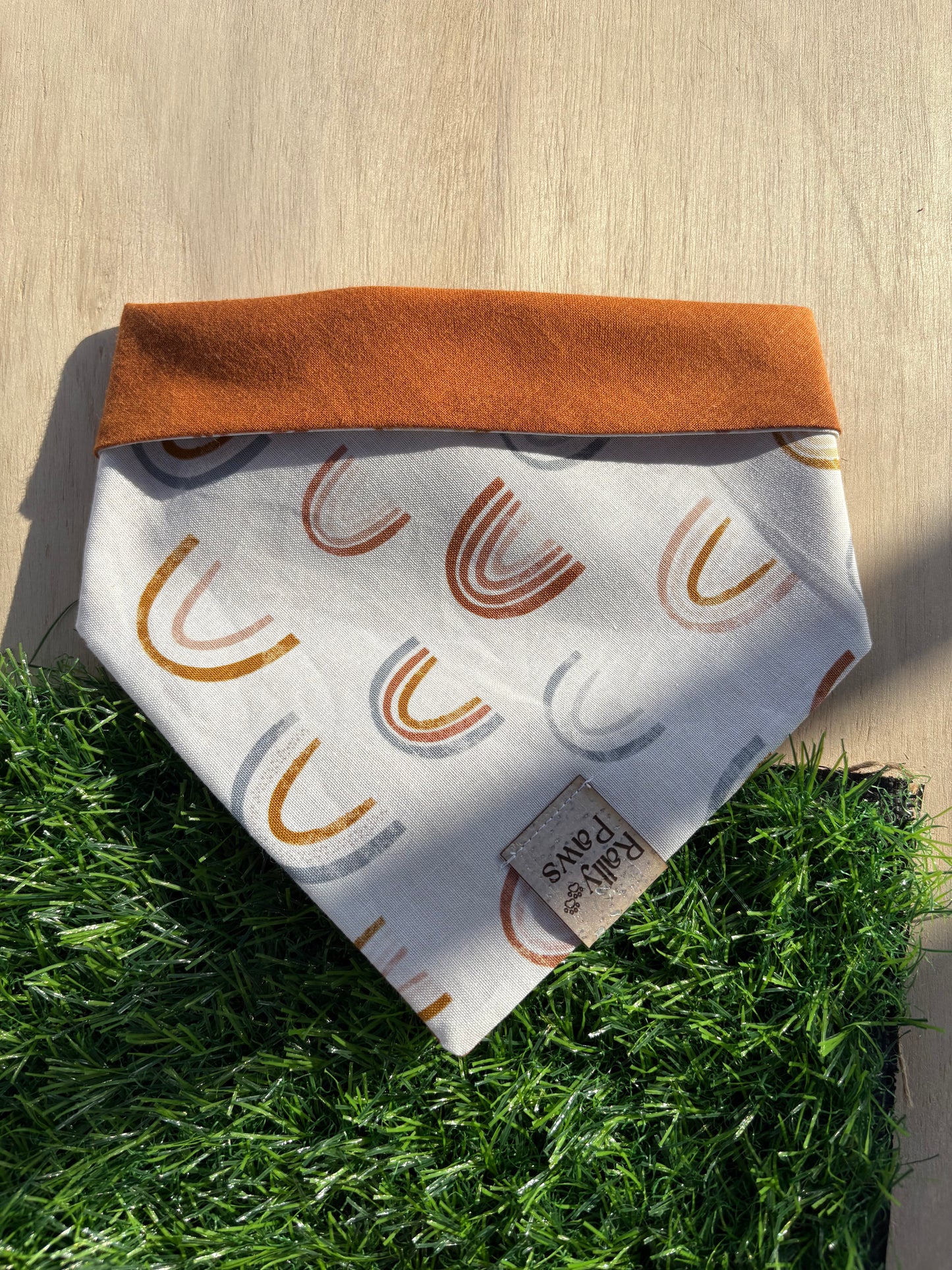 Fall Rainbows Dog Bandana (Reversible)