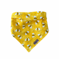 yellow bumble bee dog bandana