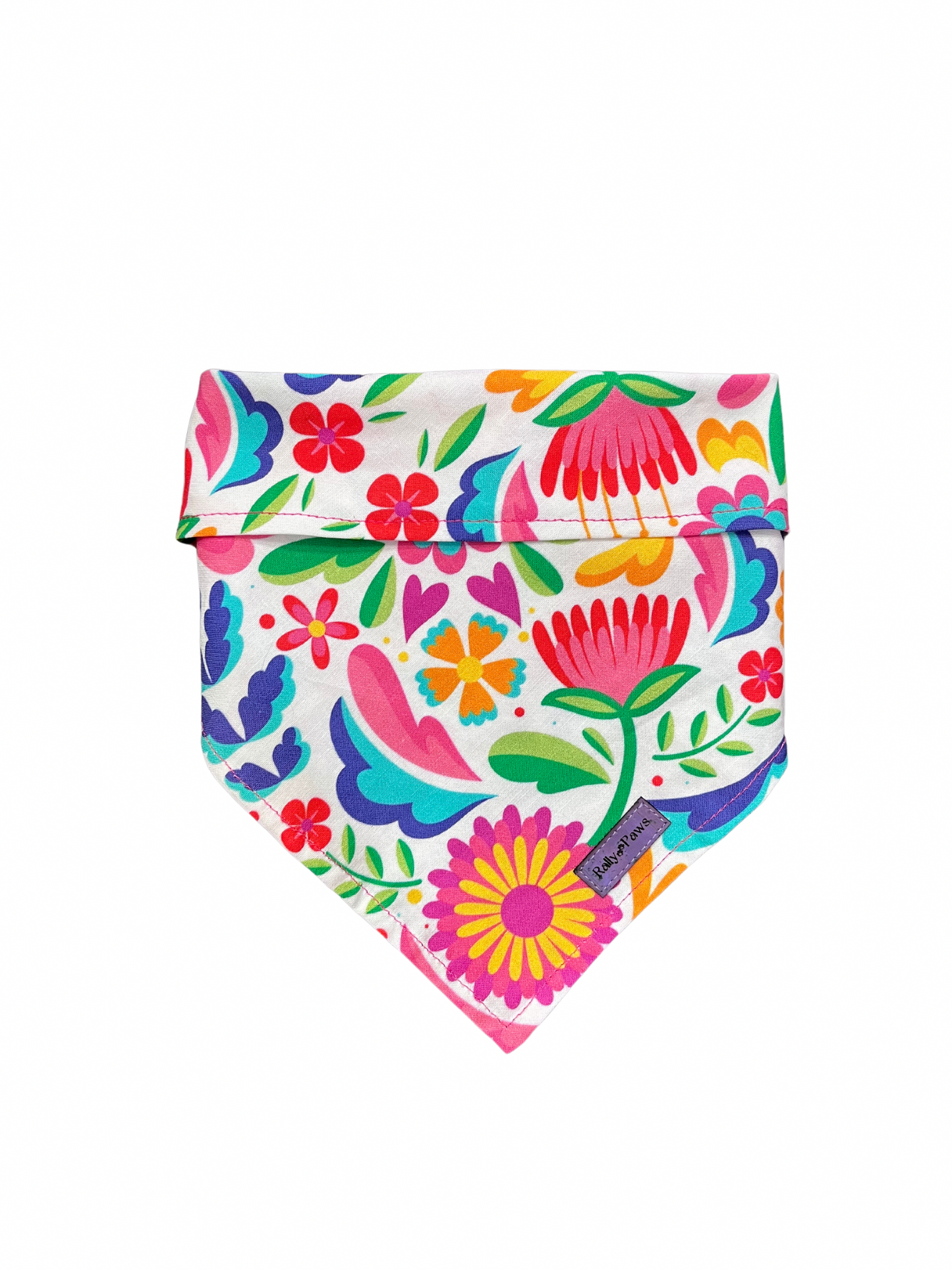 colorful Mexican fiesta floral dog bandana