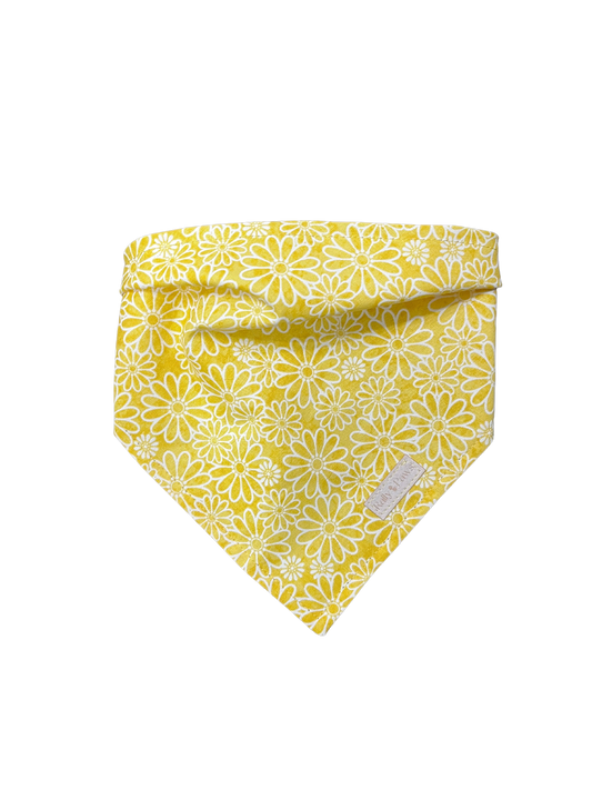 yellow daisies dog bandana