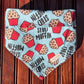Red cup muffins “Stud Muffin” dog bandana