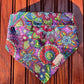 Colorful dog bandana with kaleidoscope pattern 