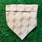 Light brown tan Gucci Dog Bandana