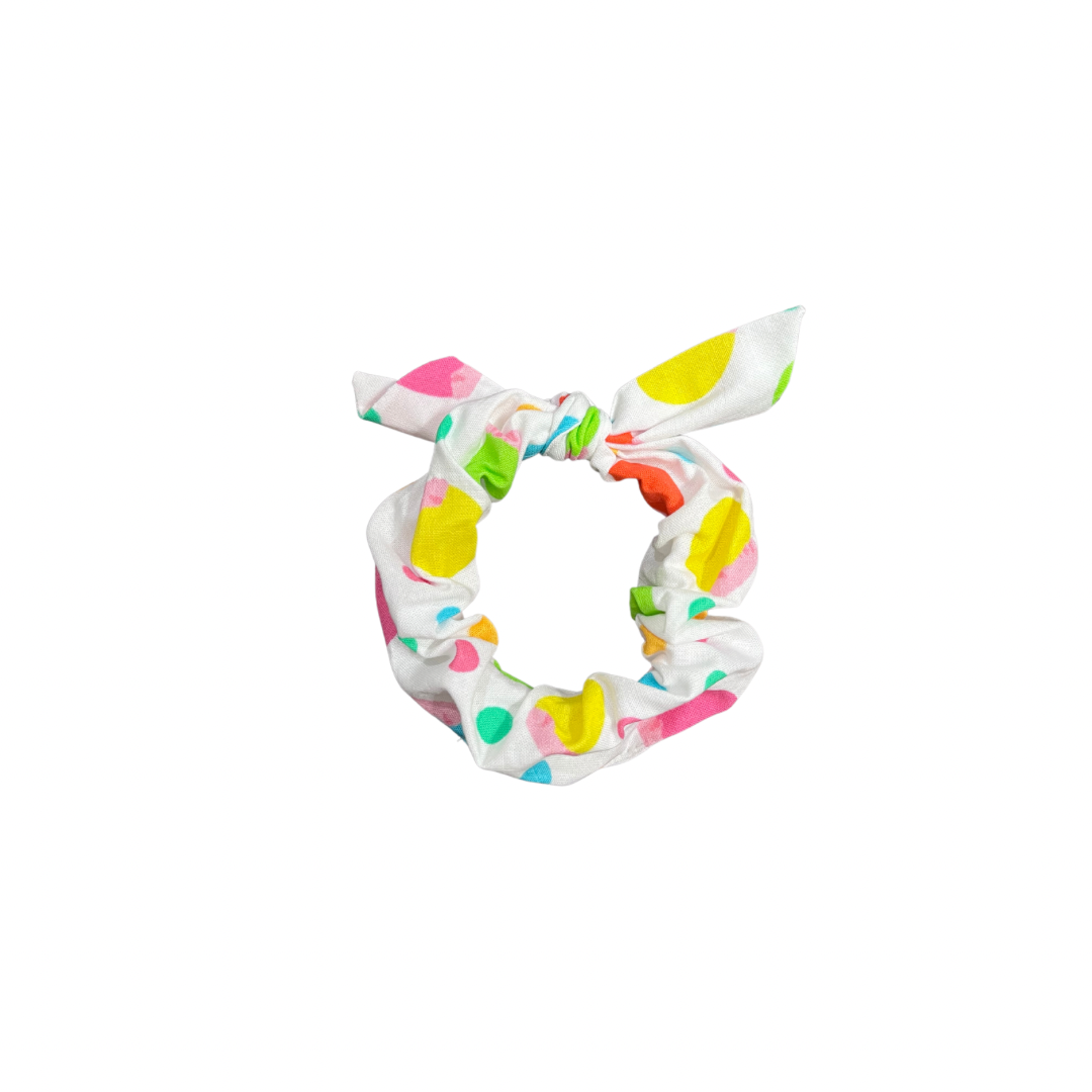 colorful cascarones easter egg hair scrunchie